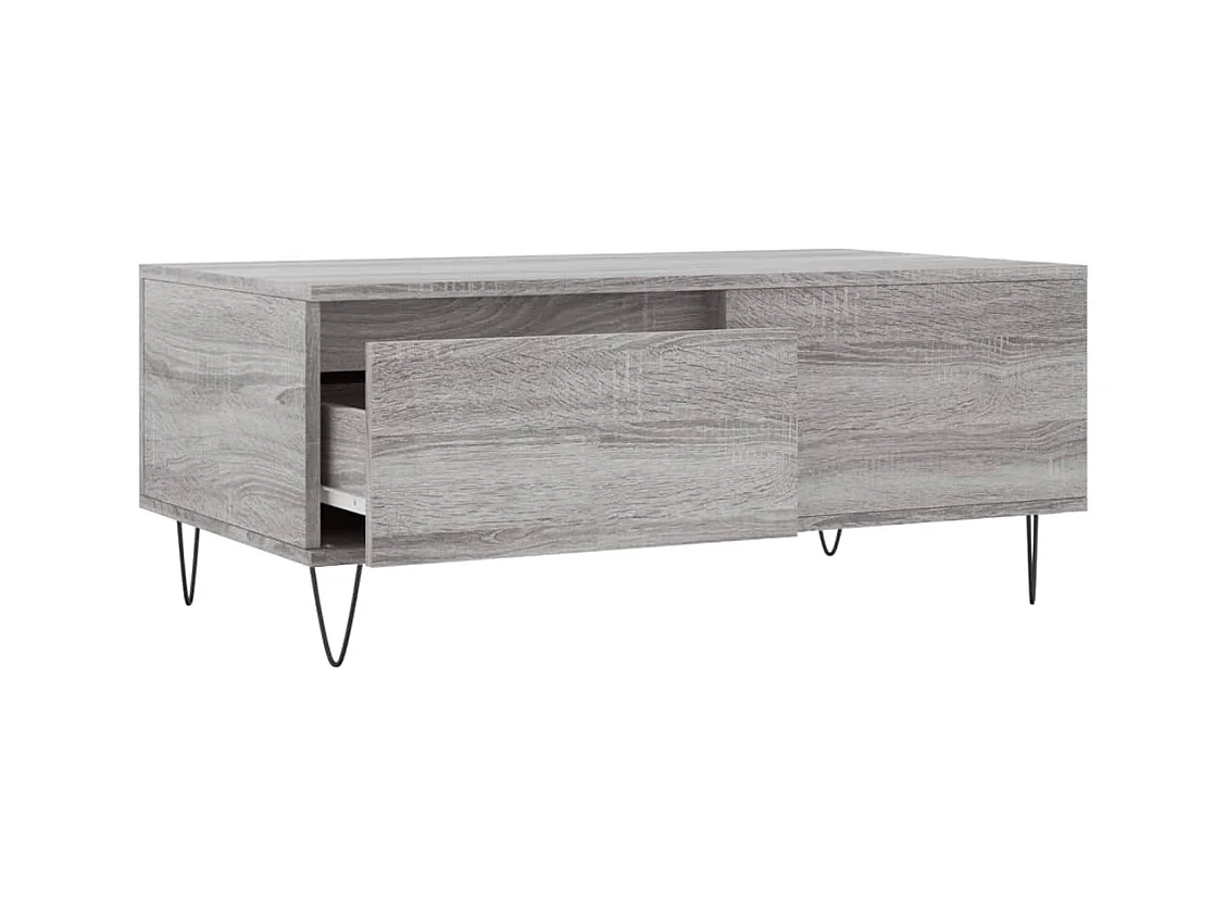 Tavolino grigio Gold Sonoma 90x50x36,5 cm MDF