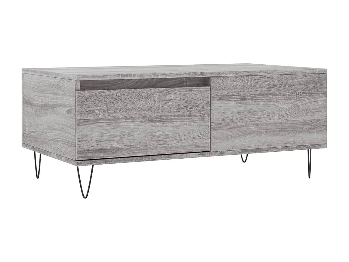 Gouden Sonoma grijze salontafel 90x50x36,5 cm Bewerkt hout