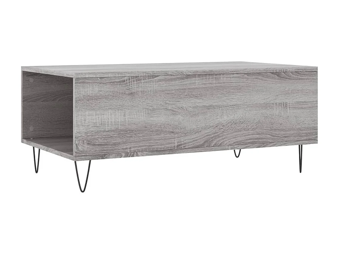 Gouden Sonoma grijze salontafel 90x50x36,5 cm Bewerkt hout