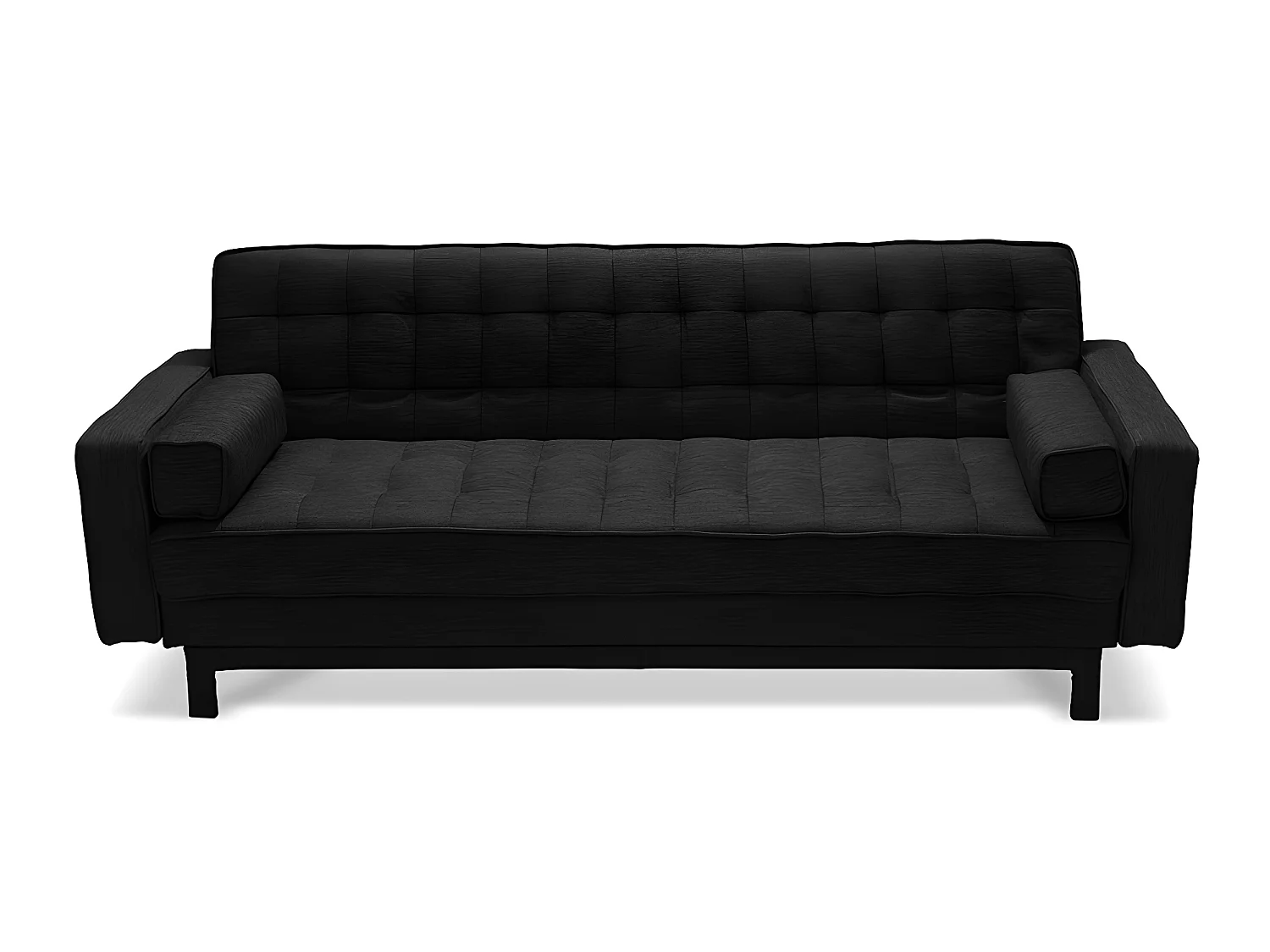 Canapé convertible clic-clac en microfibre marron vintage ELEANOR II