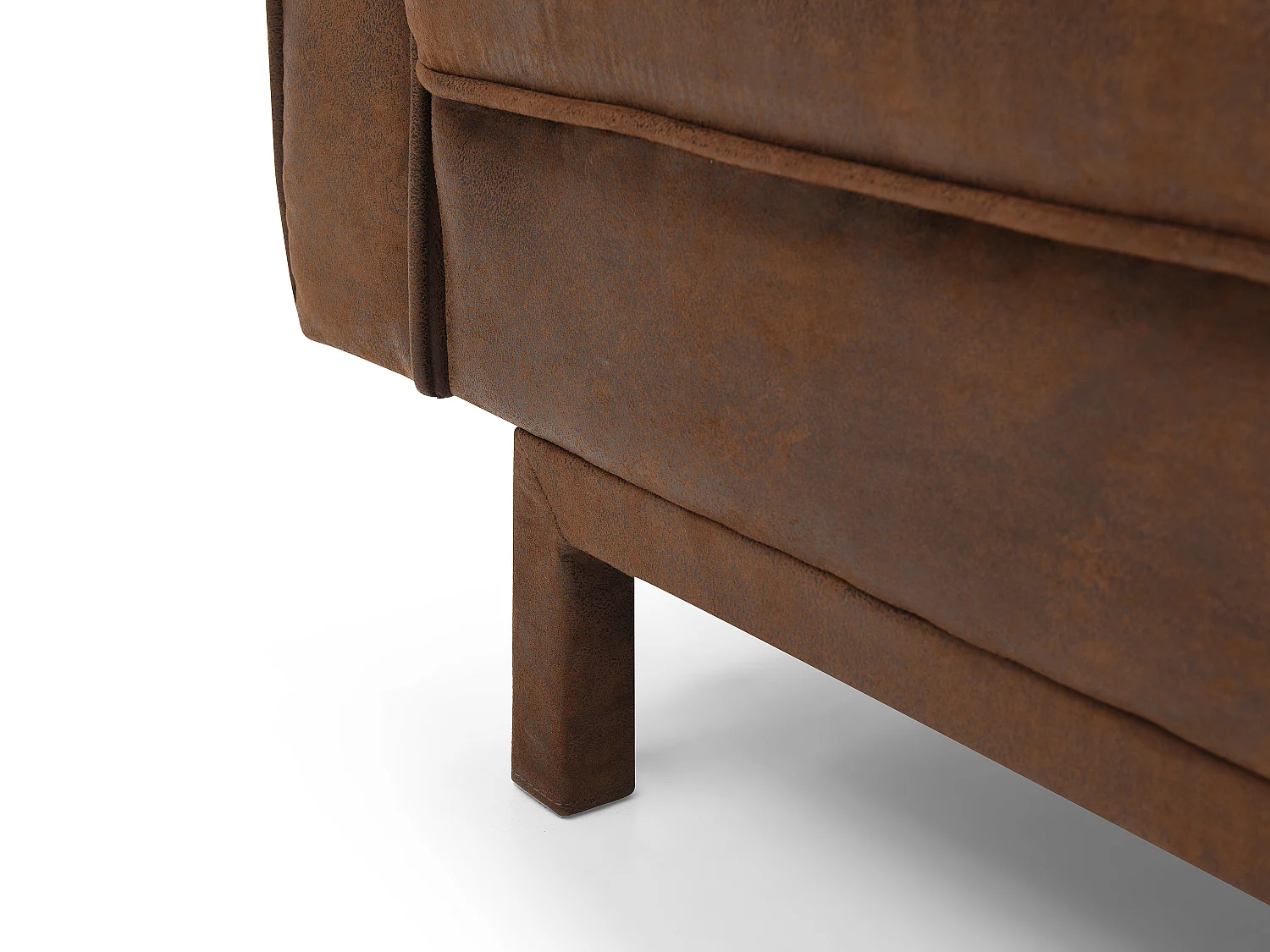 Canapé convertible clic-clac en microfibre marron vintage ELEANOR II