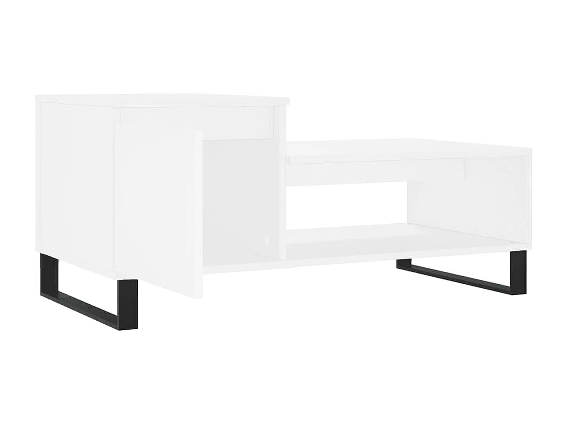 Mesa de centro Gold Blanco 100x50x45 cm Madera contrachapada