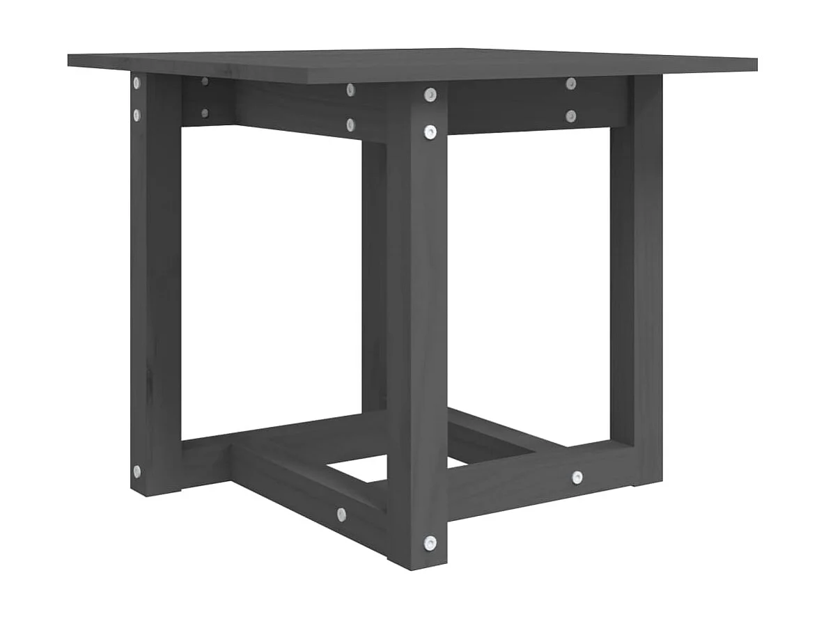 Table basse Gris 50x50x45 cm Bois massif de pin