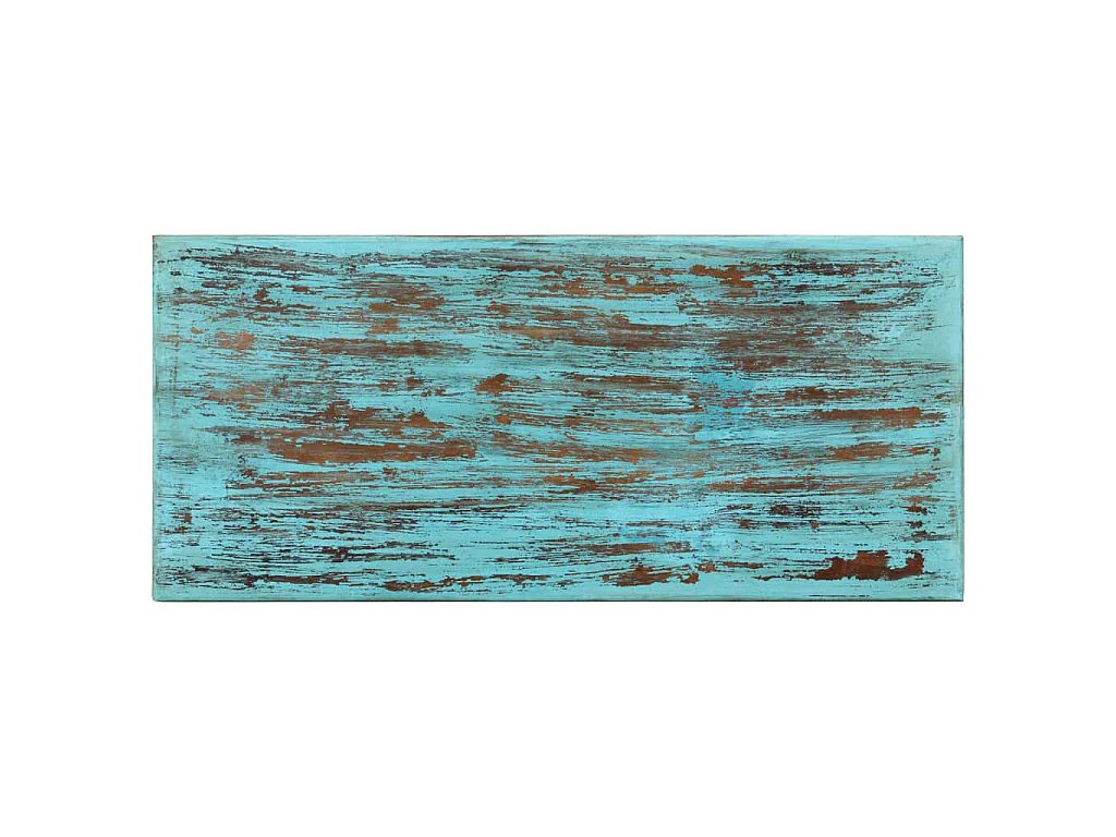 Mesa de centro dourada 110x50x34 cm Madeira maciça recuperada