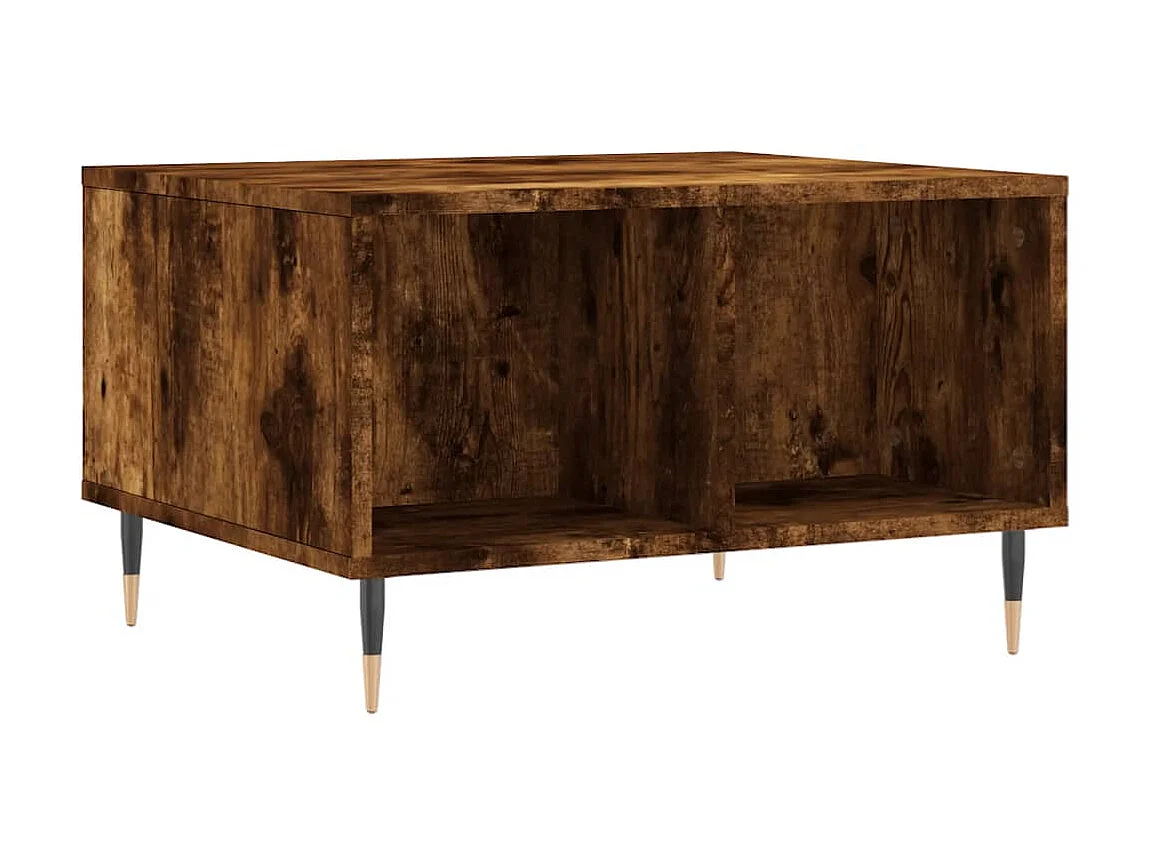 Table basse Chêne fumé 60x50x36,5 cm Bois d'ingénierie