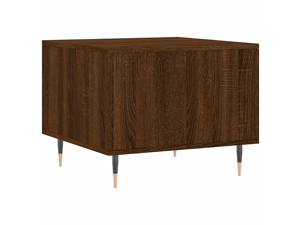 Gold Salontafel Bruin eiken 50x50x40 cm Bewerkt hout
