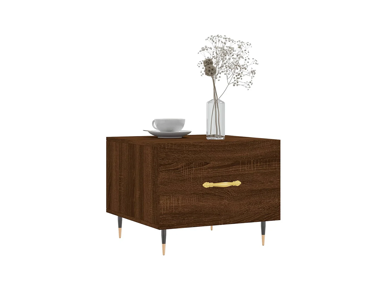 Table basse Chêne marron 50x50x40 cm Bois d'ingénierie