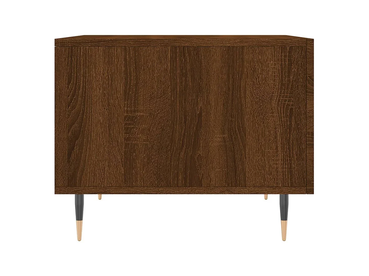 Table basse Chêne marron 50x50x40 cm Bois d'ingénierie