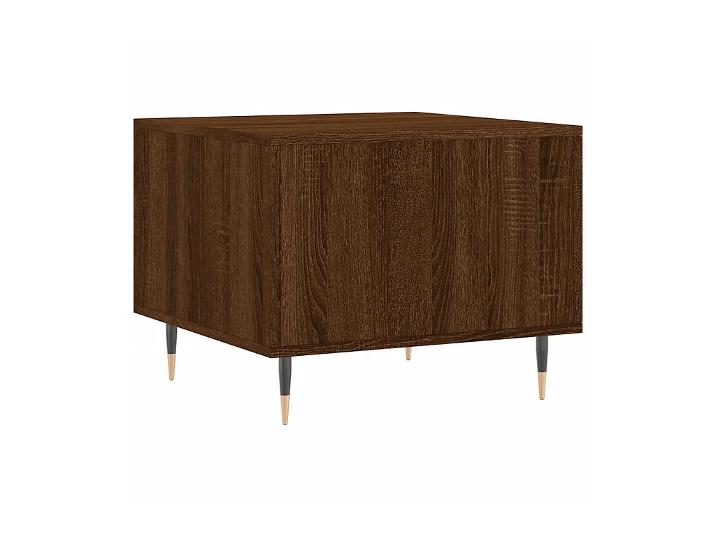 Table basse Chêne marron 50x50x40 cm Bois d'ingénierie