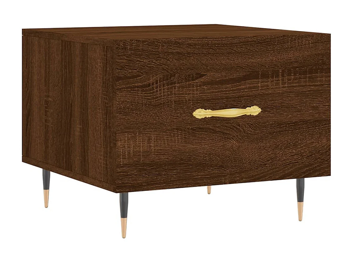 Table basse Chêne marron 50x50x40 cm Bois d'ingénierie