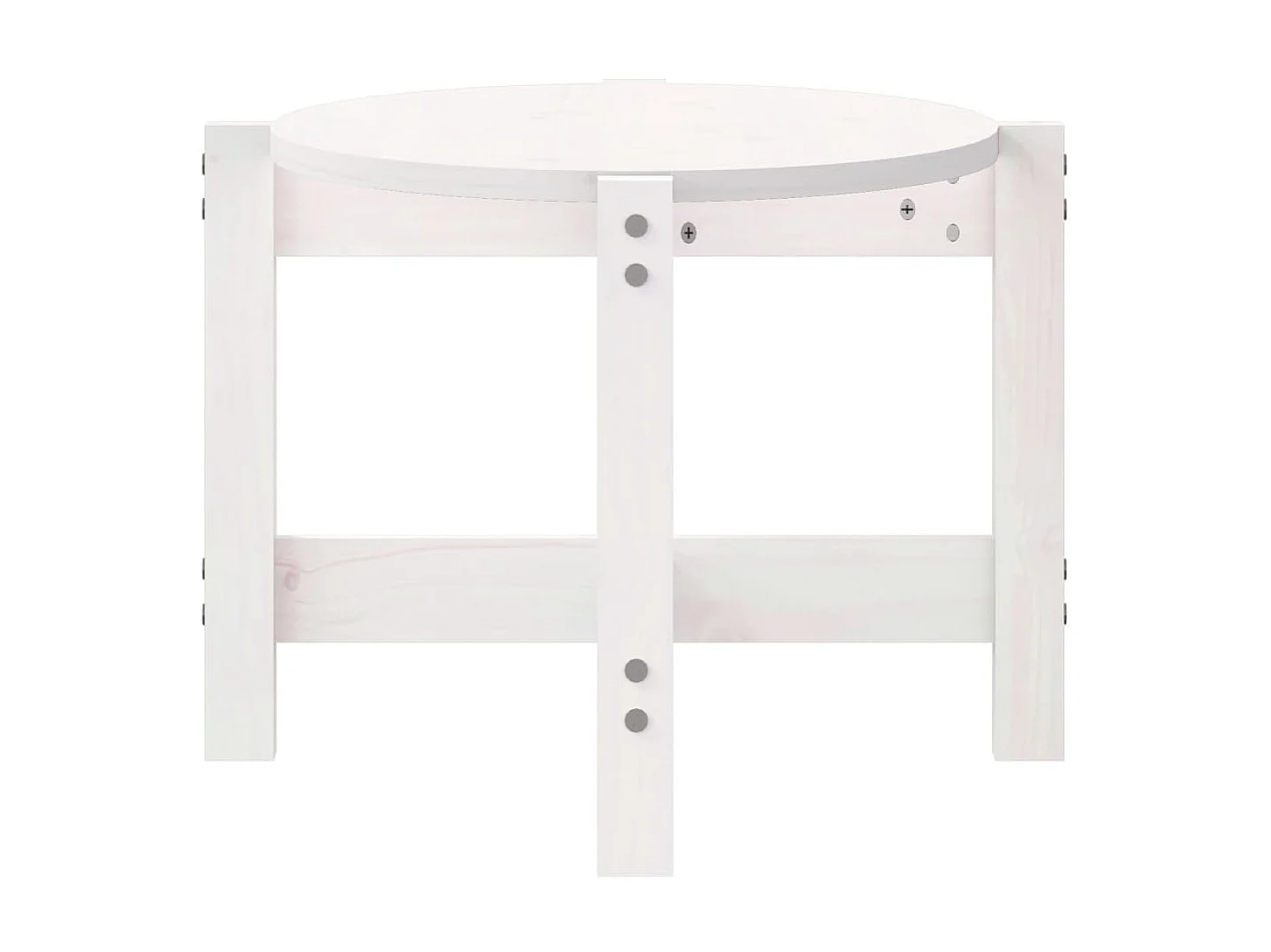 Mesa de centro dourada branca 87x48x35 cm Madeira maciça de pinho