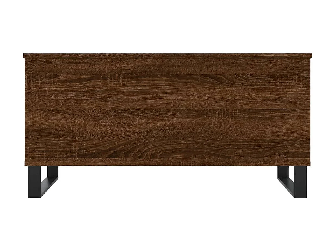 Mesa de centro Gold Roble marrón 90x44,5x45 cm Madera contrachapada