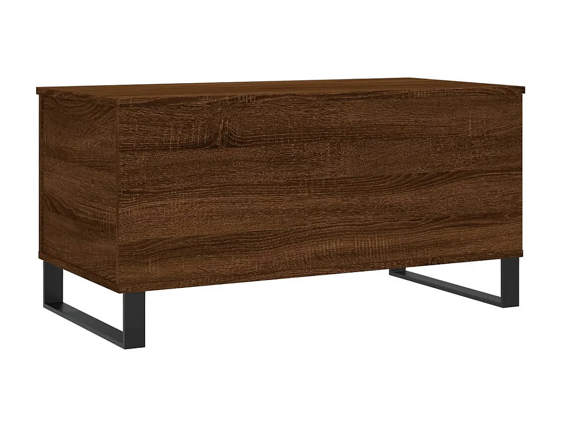 Mesa de centro Gold Roble marrón 90x44,5x45 cm Madera contrachapada