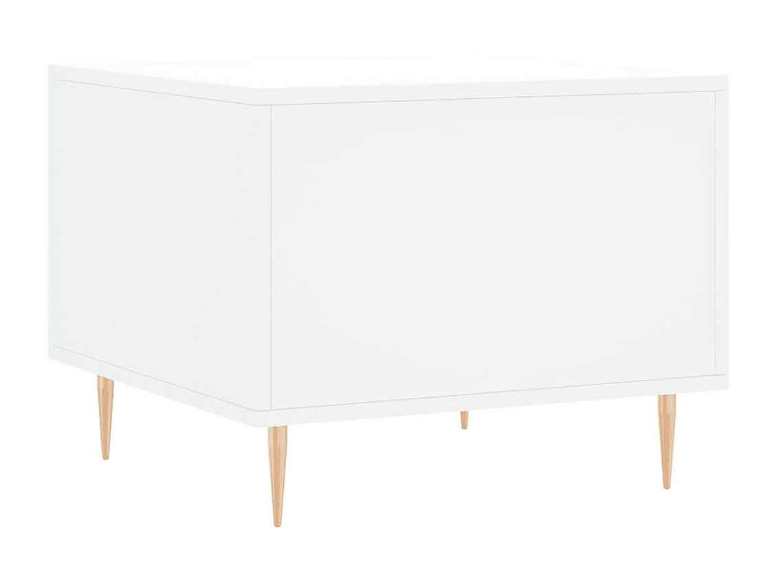 Mesa de centro Gold White 50x50x40 cm de madera contrachapada