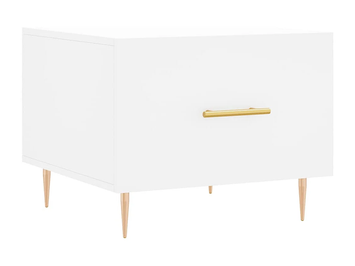Goldweißer Couchtisch 50x50x40 cm aus Holzwerkstoff