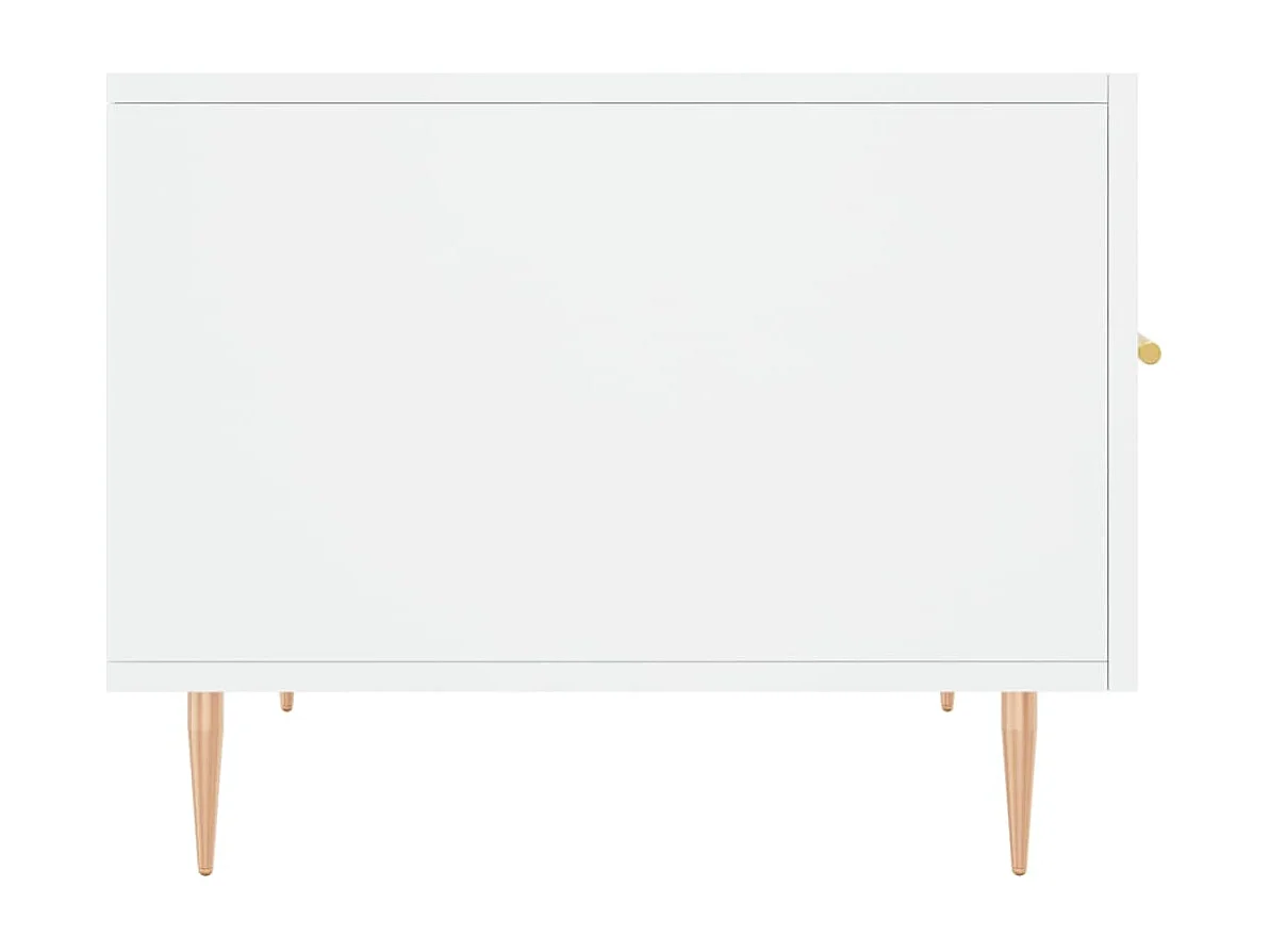 Goldweißer Couchtisch 50x50x40 cm aus Holzwerkstoff