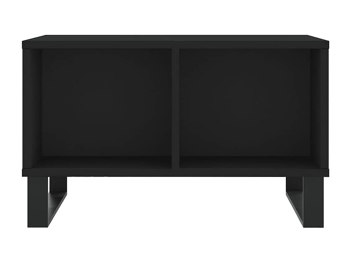 Mesa de centro dourada preta 60x50x36,5 cm Madeira trabalhada