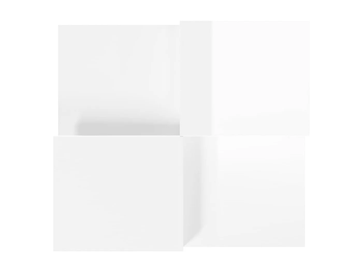 Tables basses 2 pcs blanc brillant bois d'ingénierie
