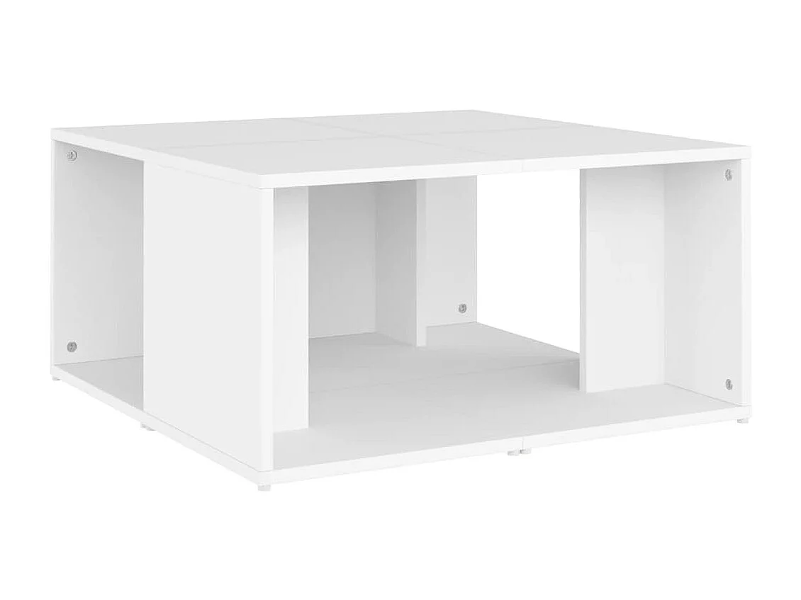 Mesas de centro douradas 4 unidades branco 33x33x33 cm aglomerado