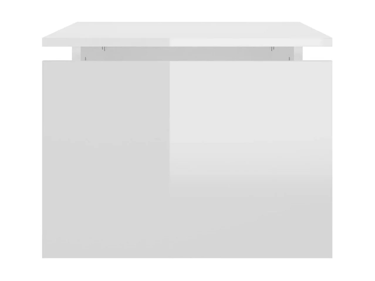 Mesa de centro dourada branco brilhante 68x50x38 cm aglomerado