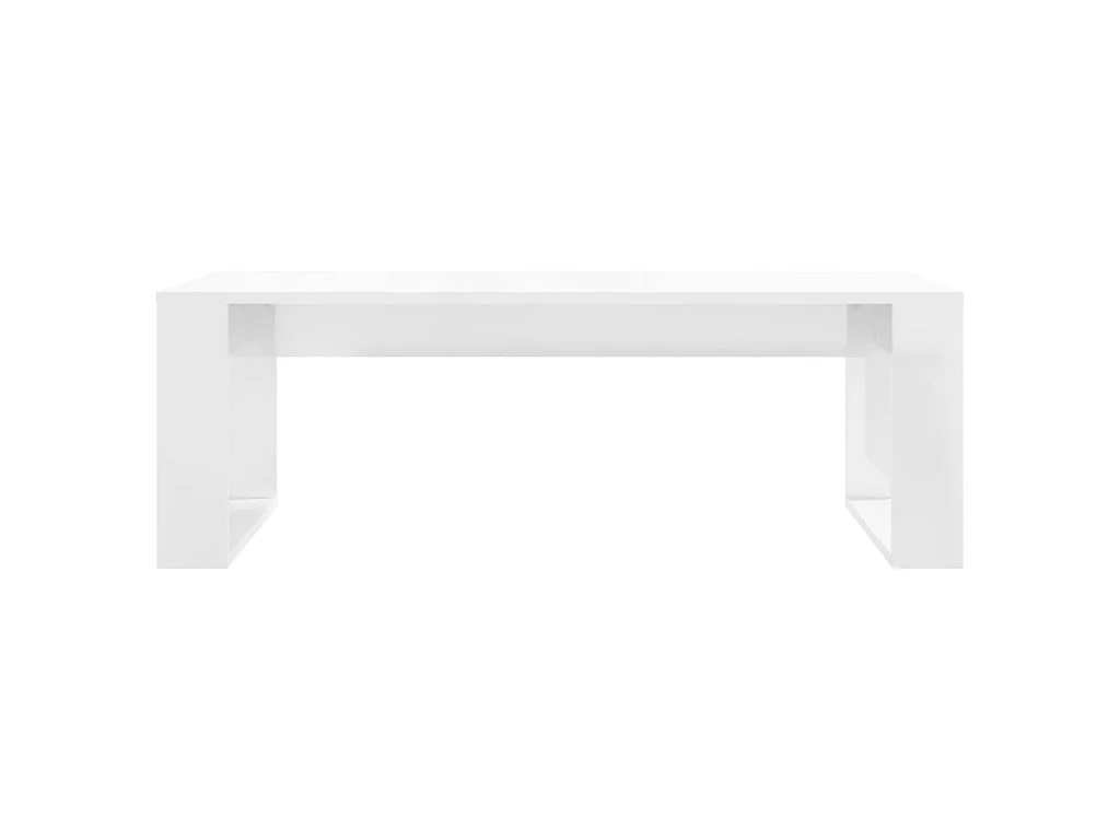 Goud Glanzend witte salontafel 102x50x35 cm samengesteld hout
