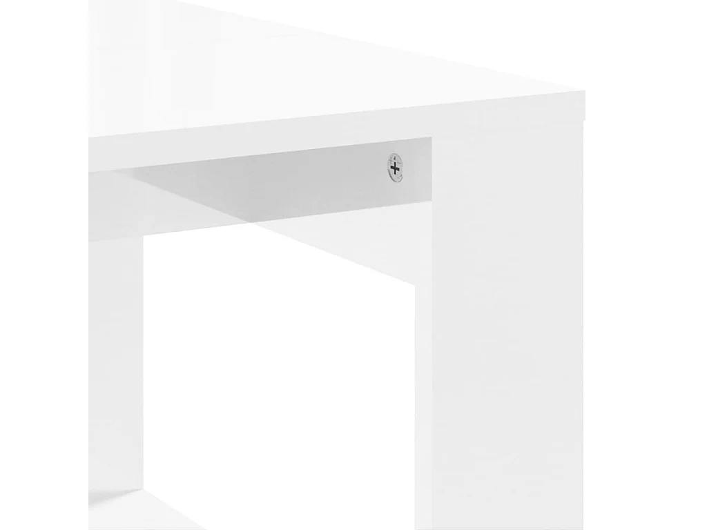 Goud Glanzend witte salontafel 102x50x35 cm samengesteld hout