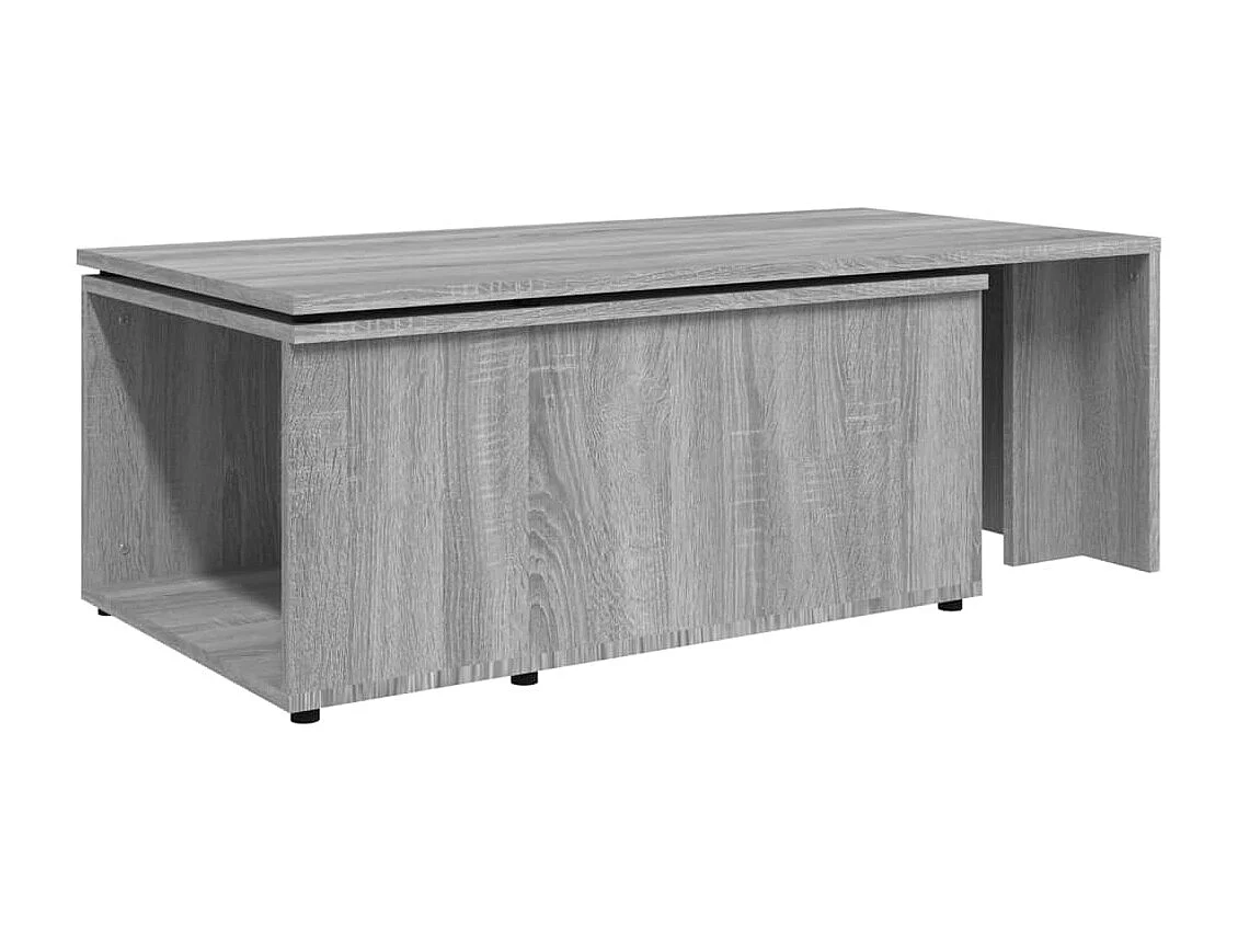 Gouden Sonoma grijze salontafel 150x50x35 cm Bewerkt hout