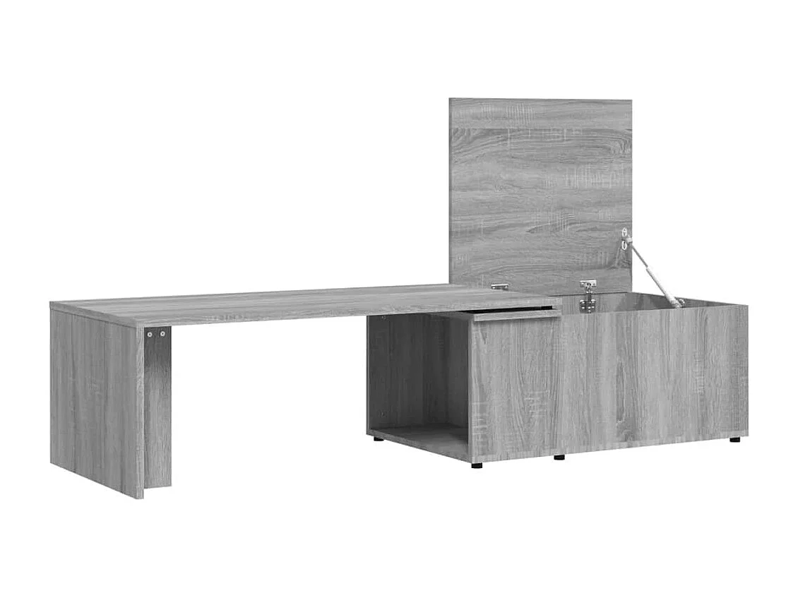 Gouden Sonoma grijze salontafel 150x50x35 cm Bewerkt hout