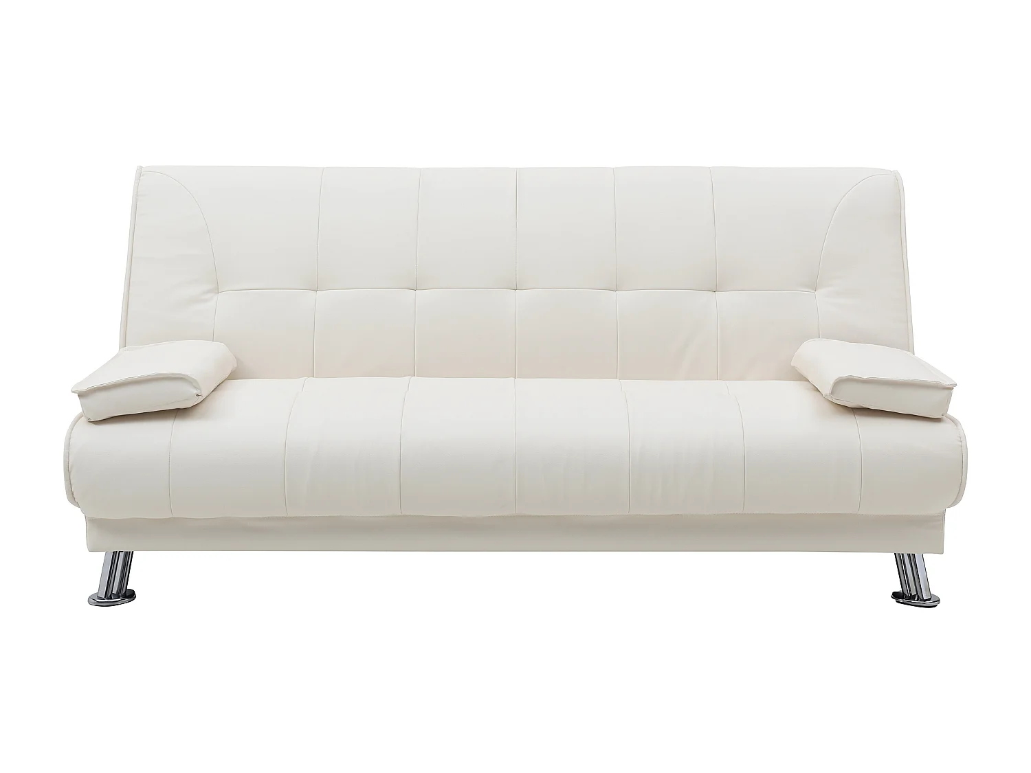 Canapé convertible clic-clac en simili blanc MAXIME II