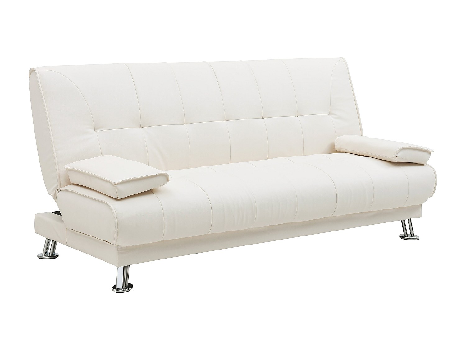 Schlafsofa Klappsofa - Kunstleder - Weiß - MAXIME II günstig online kaufen