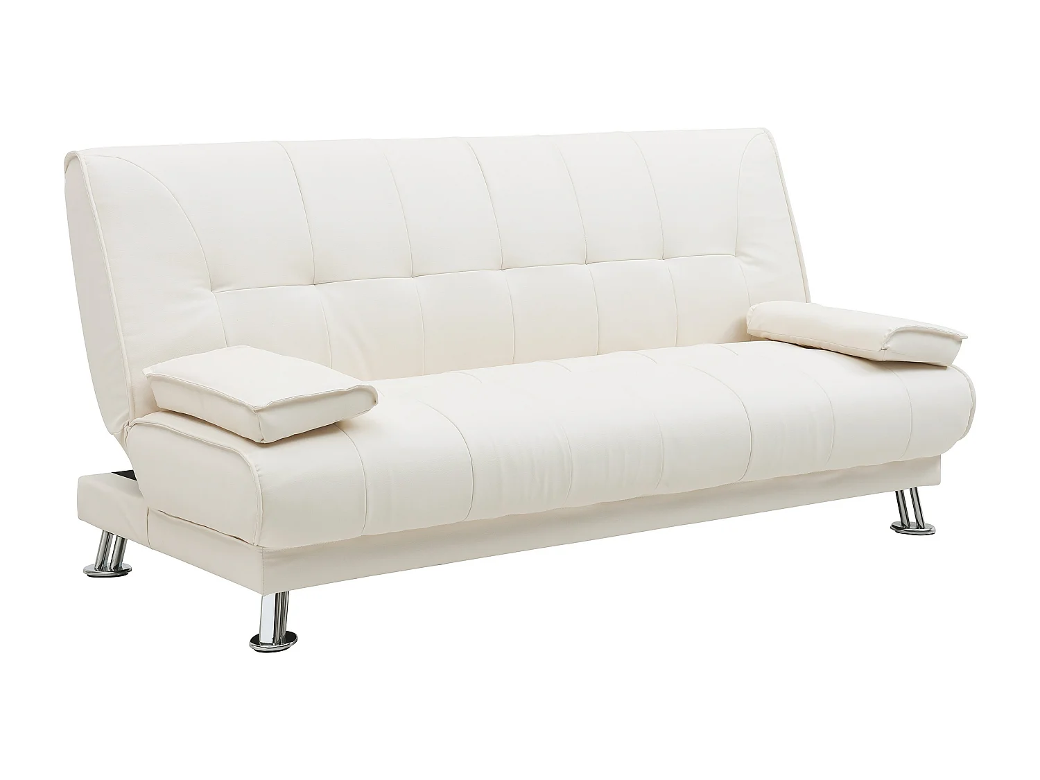 Bedbank MAXIME van kunstleer - wit