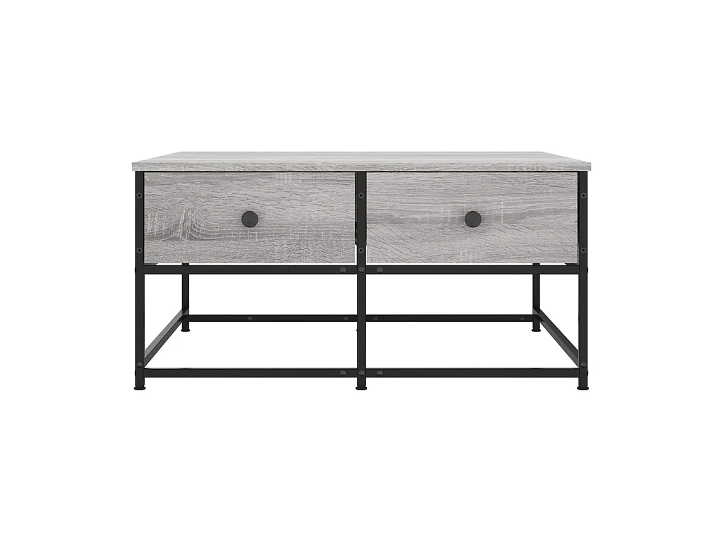 Table basse sonoma gris 80x80x40 cm bois d'ingénierie