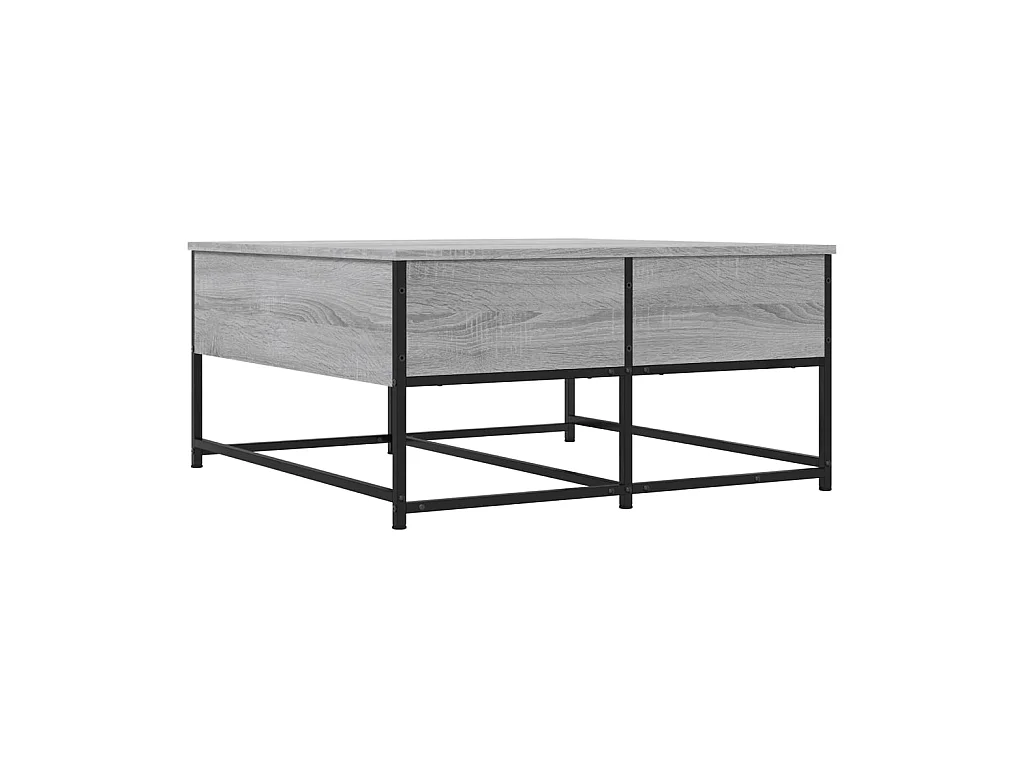 Table basse sonoma gris 80x80x40 cm bois d'ingénierie