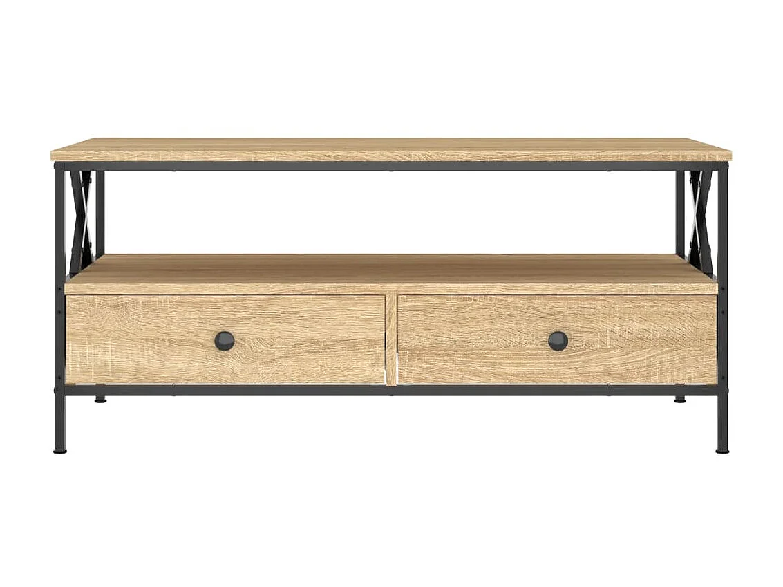 Tavolino in rovere Sonoma color oro 100x51x45 cm in multistrato