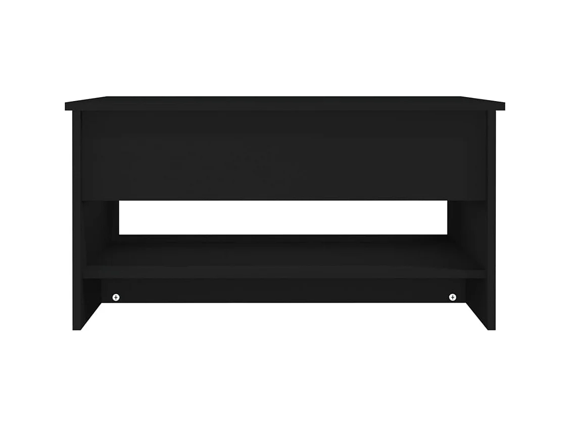 Gold Salontafel Zwart 80x50x40 cm Bewerkt hout