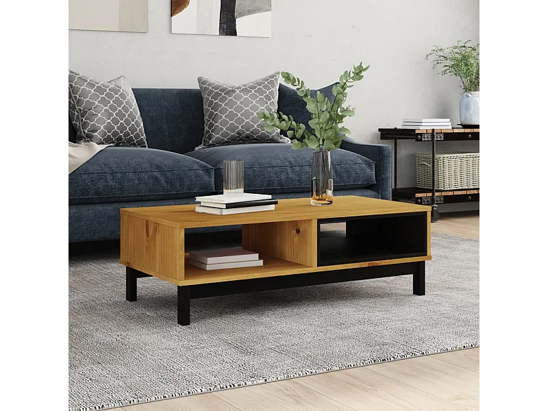 Table basse FLAM 100x50x32,5 cm bois de pin massif