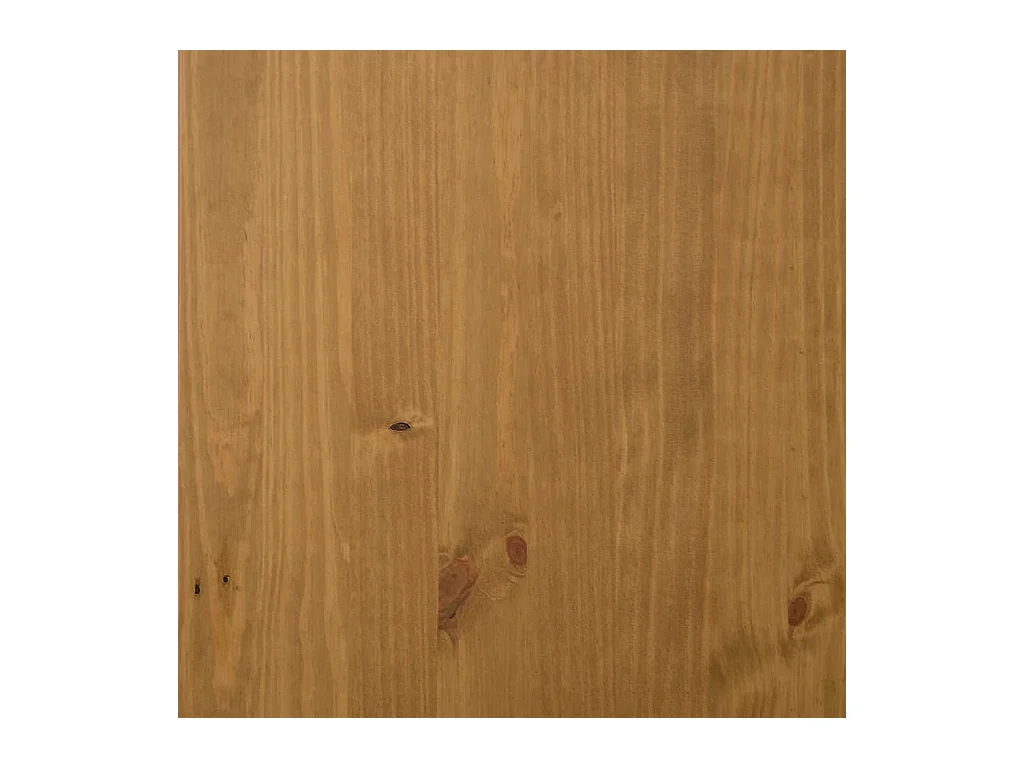 Goldfarbener FLAM Couchtisch 100x50x32,5 cm aus massivem Kiefernholz