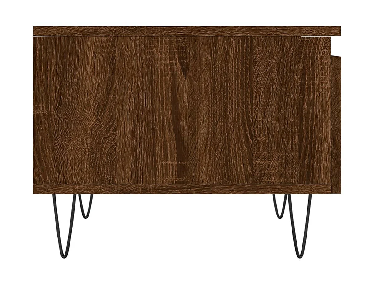 Mesas de centro douradas 2 peças carvalho marrom 50x46x35 cm madeira trabalhada