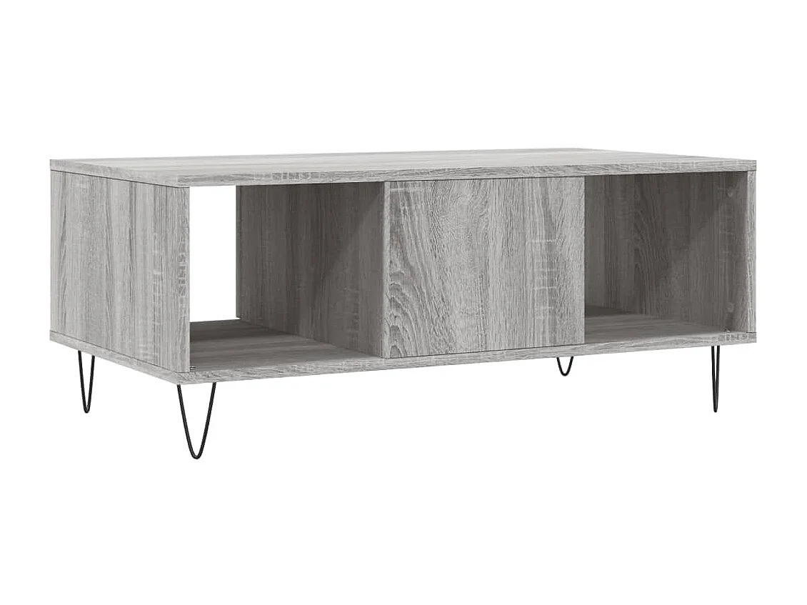 Mesa de centro cinza Gold Sonoma 90x50x36,5 cm Madeira trabalhada