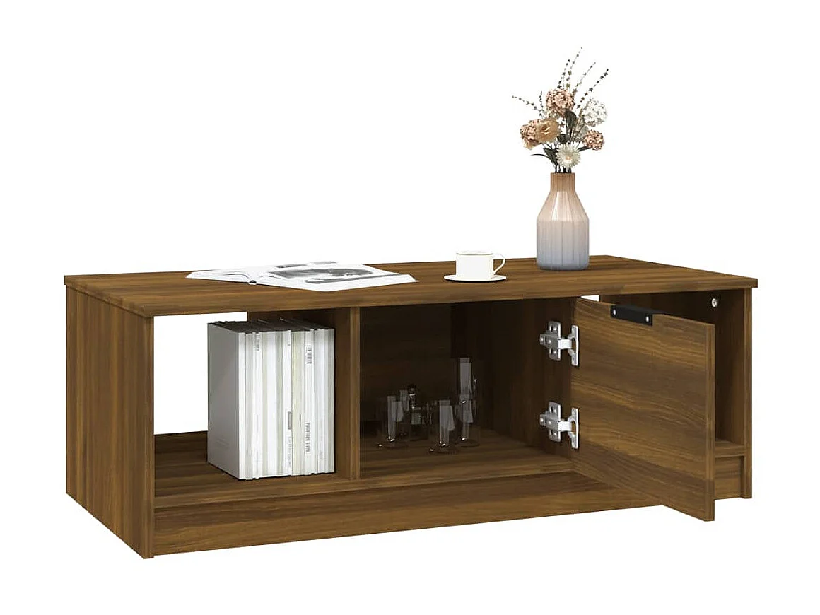 Tavolino in rovere Gold Brown 102x50x36 cm in multistrato