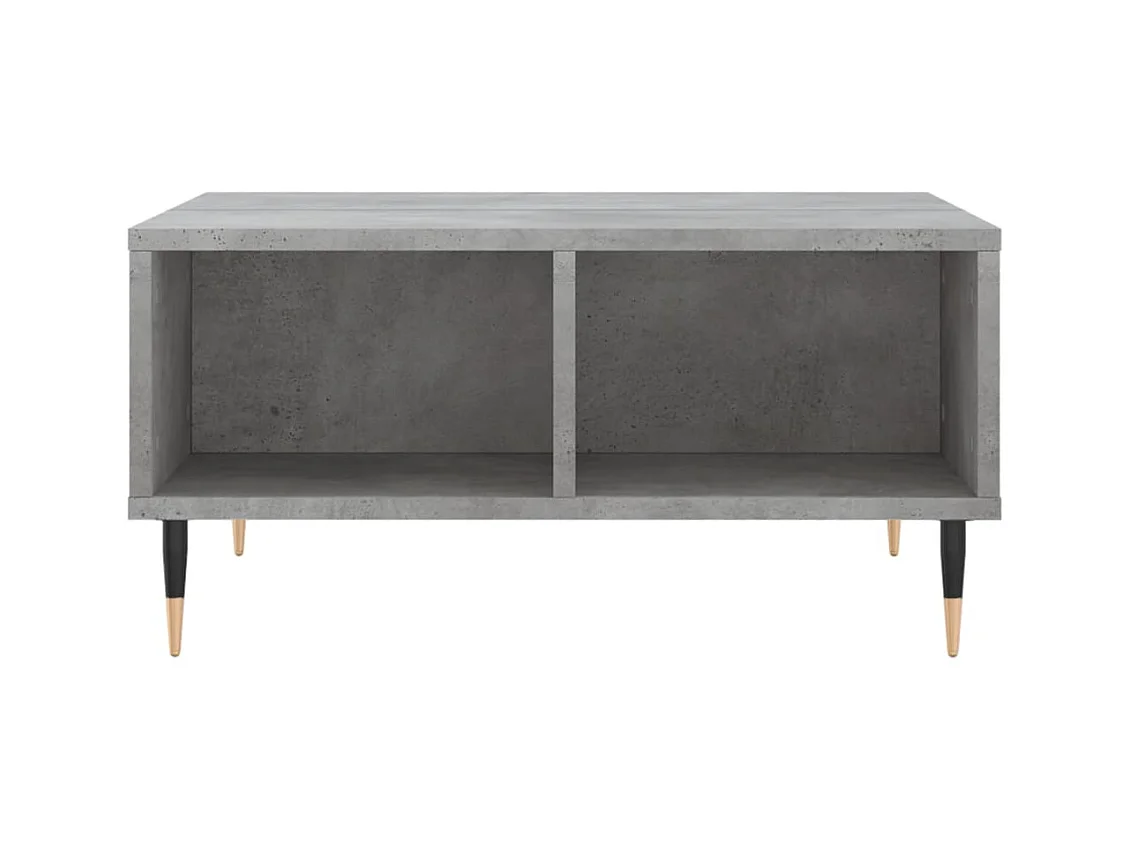 Table basse gris béton 60x60x30 cm bois d'ingénierie