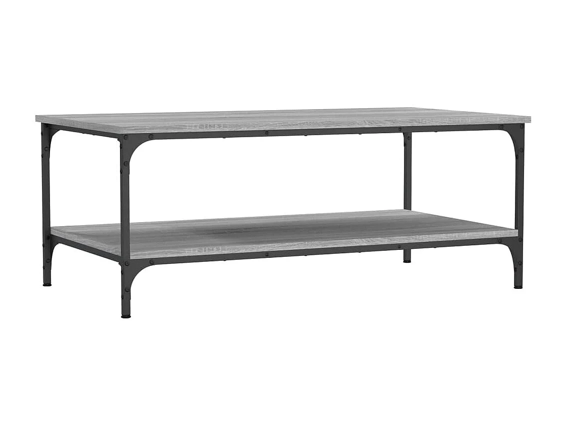 Table basse sonoma gris 100x55x40 cm bois d'ingénierie