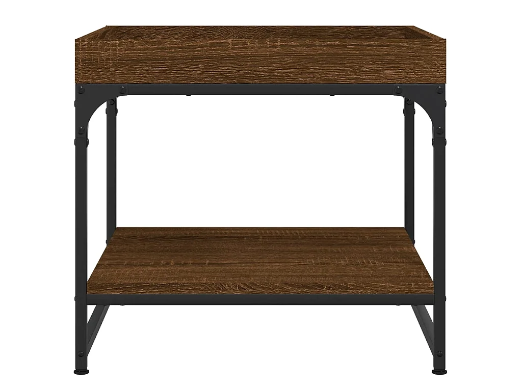 Table basse chêne marron 49,5x49,5x45 cm bois d'ingénierie