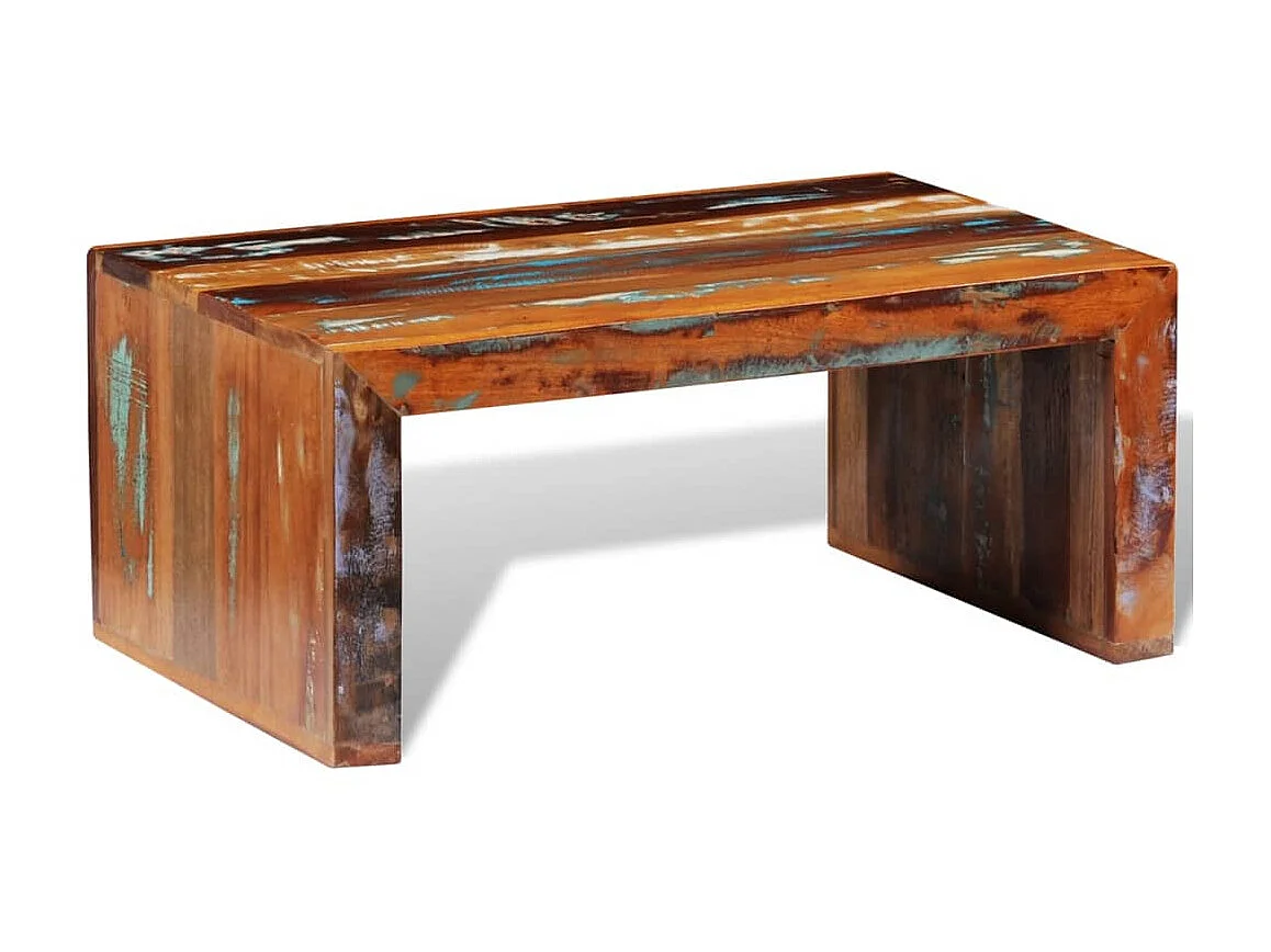 Gouden salontafel Gerecycled hout