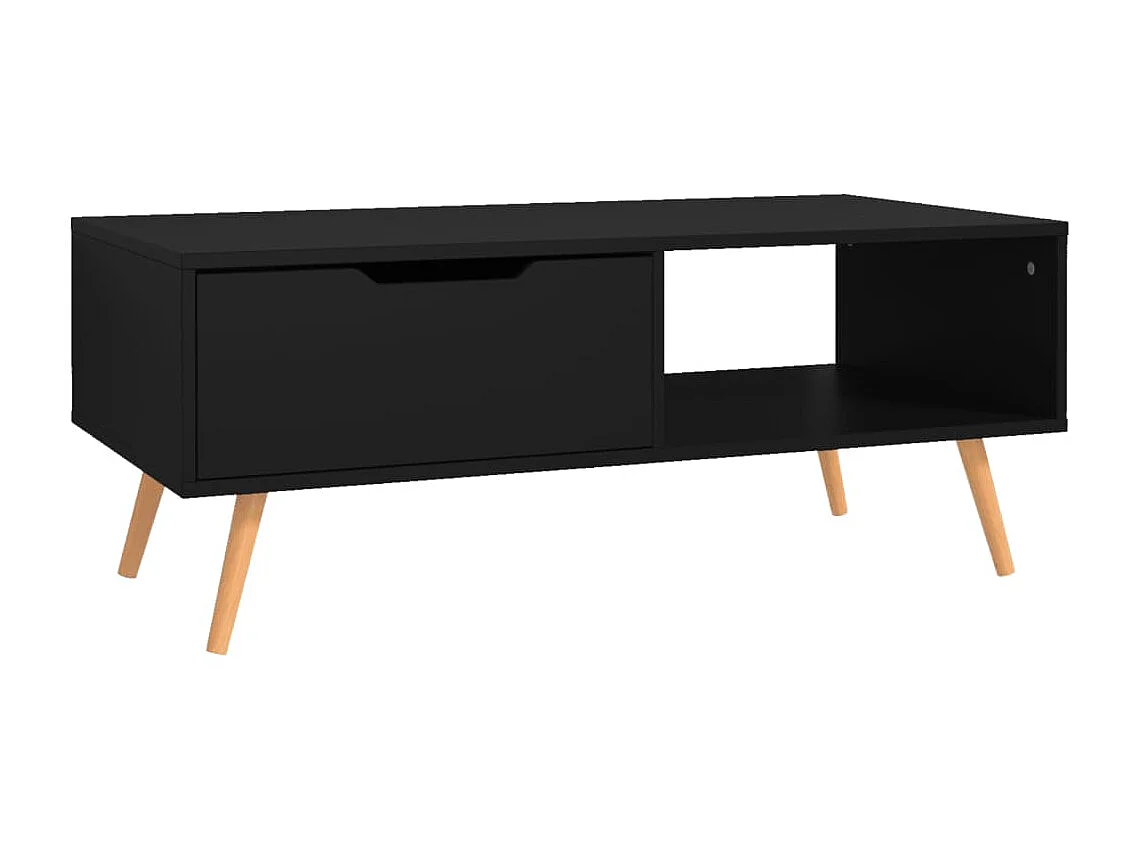 Mesa de centro Gold Aglomerado negro 100x49,5x43 cm