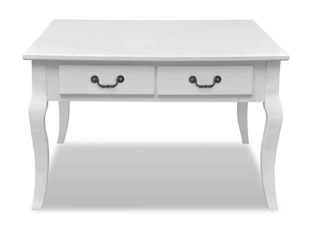 Mesa de centro con 4 cajones Blanco