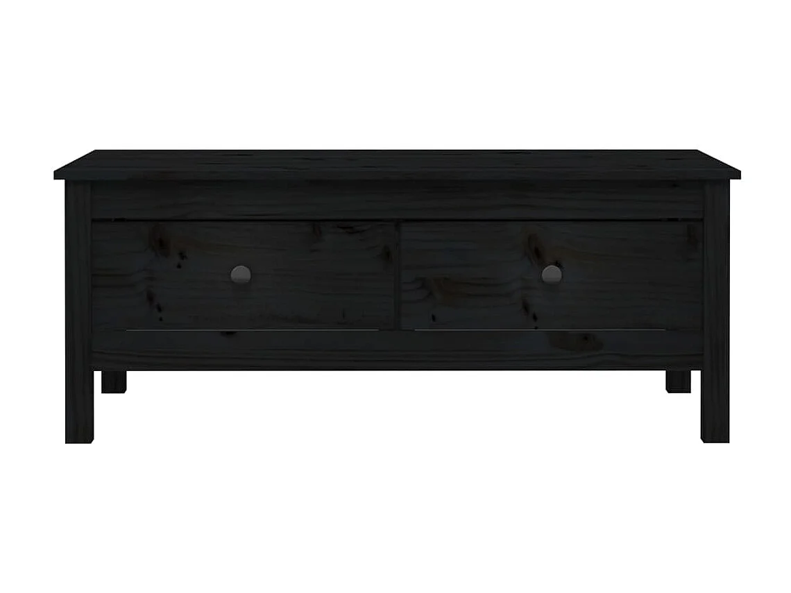 Gold Salontafel Zwart 100x50x40 cm Massief grenenhout