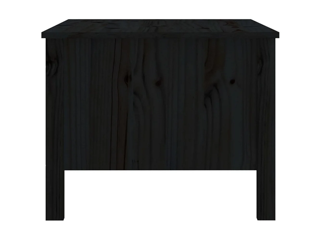 Gold Salontafel Zwart 100x50x40 cm Massief grenenhout