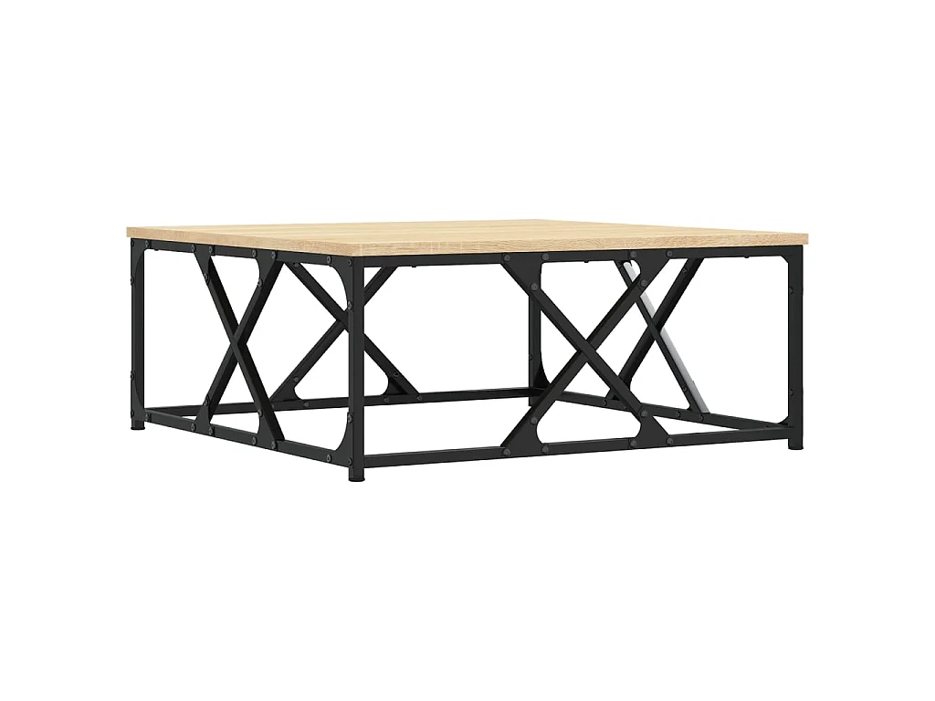 Table basse chêne sonoma 70x70x30 cm bois d'ingénierie