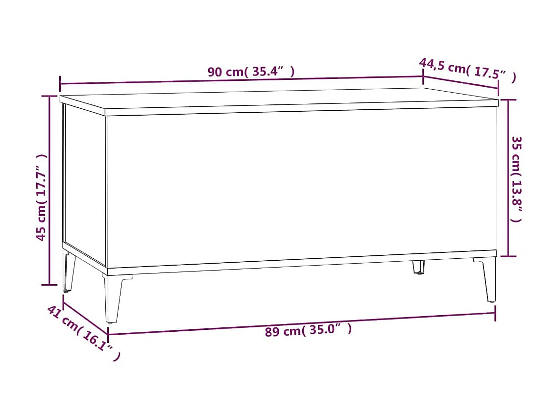 Mesa de centro dourada preta 90x44,5x45 cm Madeira trabalhada
